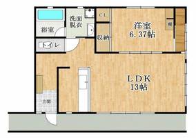 福岡県久留米市通町(アパート)の賃貸物件の間取り