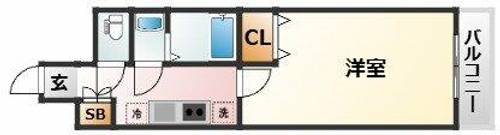 大阪府大阪市東淀川区西淡路4丁目(マンション)の賃貸物件の間取り