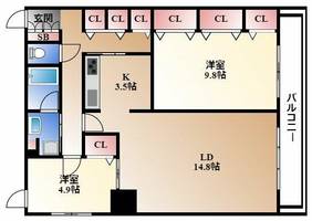 グラン・アベニュー白川公園の間取り