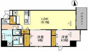 大阪府大阪市中央区北浜東(マンション)の賃貸物件の間取り