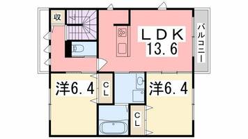 ラフレ青山102の間取り