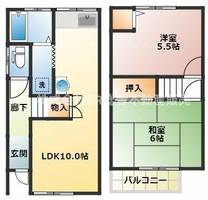 大阪府東大阪市稲葉3丁目(一戸建)の賃貸物件の間取り