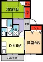 ラークヒルズ弐番館105の間取り