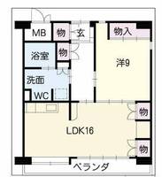 サンリット一番館401の間取り