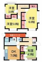 兵庫県宝塚市川面6丁目(一戸建)の賃貸物件の間取り