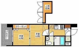 No46 Vプロジェクト2100天神の間取り