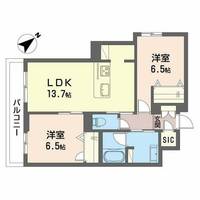 大阪府高石市高師浜1丁目(マンション)の賃貸物件の間取り