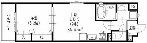 大阪府大東市北条5丁目(アパート)の賃貸物件の間取り