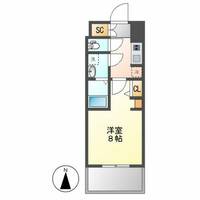 S-RESIDENCE尾頭橋beaute205の間取り