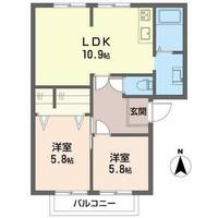 サンハイム A・B・CA203の間取り