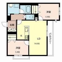 茨木市シャーメゾン上穂積III0203の間取り