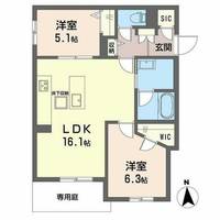 シャーメゾン プレアデス0101の間取り