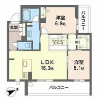 アルテーヌ浜寺元町0201の間取り