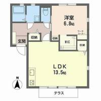 フレグランスタウン大槻Bの間取り