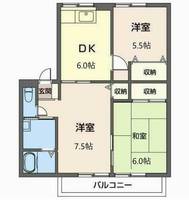楠葉丘ハイツ I・II1202の間取り