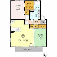 兵庫県川西市東畦野4丁目(アパート)の賃貸物件の間取り