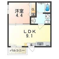 大阪府大阪市生野区新今里1丁目(アパート)の賃貸物件の間取り