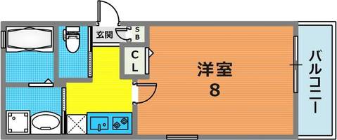ワコーレヴィータ神戸春日野201の間取り