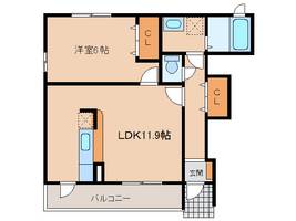 愛知県小牧市小木4丁目(アパート)の賃貸物件の間取り