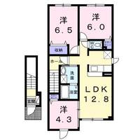 北海道函館市桔梗町(アパート)の賃貸物件の間取り