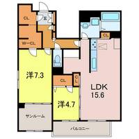 愛知県安城市三河安城南町1丁目(マンション)の賃貸物件の間取り