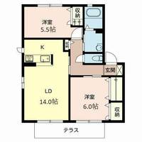 オーキッドテラス0102の間取り