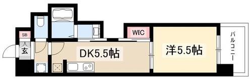 エステムコート名古屋平安通クチュール0607の間取り