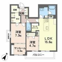 HIGH LINE PARK(ハイラインパーク)B棟B203の間取り