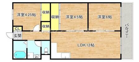 大阪府大阪市城東区関目4丁目(マンション)の賃貸物件の間取り