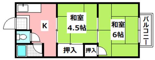 園田ハイムA棟の間取り
