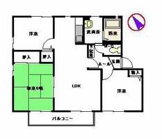 ディアス大里 C棟C0202の間取り