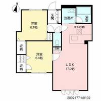 大濠パークレジデンスA0102の間取り