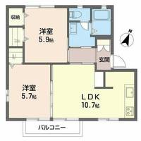ヴェルドミール D棟D0202の間取り