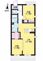 ベレオ高取A0301の間取り