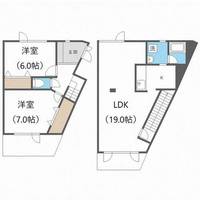 北海道札幌市中央区伏見3丁目(アパート)の賃貸物件の間取り