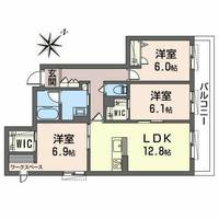 シャーメゾン ルーナ ノワ0202の間取り