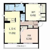 カーサ リーチェA301の間取り