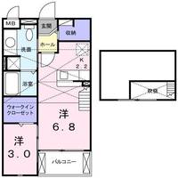 大阪府池田市渋谷3丁目(アパート)の賃貸物件の間取り
