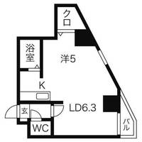 北海道札幌市中央区南四条西11丁目(マンション)の賃貸物件の間取り