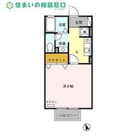 愛知県岡崎市法性寺町字色子(アパート)の賃貸物件の間取り