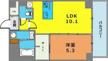 ファーストフィオーレ東灘505の間取り
