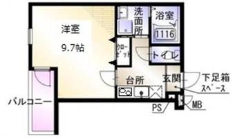 大阪府豊中市服部南町4丁目(アパート)の賃貸物件の間取り