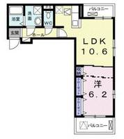 兵庫県西宮市東鳴尾町1丁目(アパート)の賃貸物件の間取り