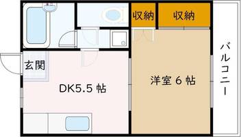 大阪府豊中市庄内幸町5丁目(マンション)の賃貸物件の間取り