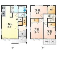 大阪府泉大津市東助松町2丁目(一戸建)の賃貸物件の間取り