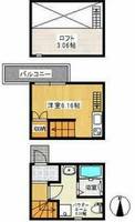アースクエイク上条A棟104の間取り
