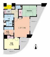 大阪府大阪市天王寺区松ケ鼻町(マンション)の賃貸物件の間取り