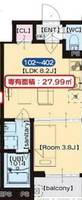 大阪府吹田市内本町3丁目(マンション)の賃貸物件の間取り
