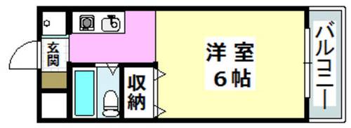 ゼンコウコーポラス1番館208の間取り