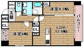 カスカータ高槻の間取り